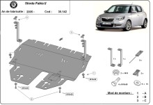 Stalowa płyta pod silnik Skoda Fabia 2 (2007-2014)