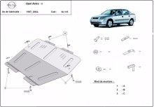 Stalowa płyta pod silnik Opel Astra G (1997-2004)