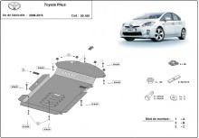 Stalowa płyta pod katalizator Toyota Prius 3 (2008-2015)
