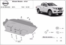 Stalowa płyta pod silnik Nissan Navara NP300 - D23 (2015-2021)
