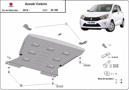 Stalowa płyta pod silnik Suzuki Celerio (2014-2026)