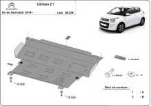 Stalowa płyta pod silnik Citroen C1 (2014-2022)