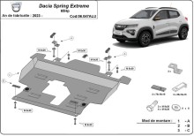 Aluminiowa płyta pod silnik Dacia Spring (2023-2026)