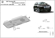 Stalowa płyta pod skrzynię biegów i automatyczne VW Touareg 7L (2003-2006)