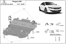 Stalowa płyta pod silnik Peugeot 508 (2019-2026)