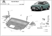 Stalowa płyta pod silnik Hyundai Bayon (2021-2026)