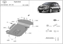 Stalowa płyta pod katalizator Toyota Auris (2007-2012)