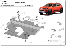 Aluminiowa płyta pod silnik Dacia Spring (2024-2026)