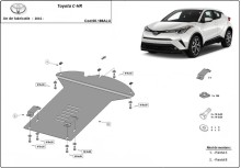 Aluminiowa płyta pod katalizator do Toyota C-HR (2016-2023)