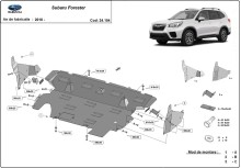 Stalowa płyta pod silnik Subaru Forester 5 (2018-2024)