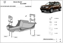 Stalowa płyta pod EGR Dacia Duster (2014-2017)
