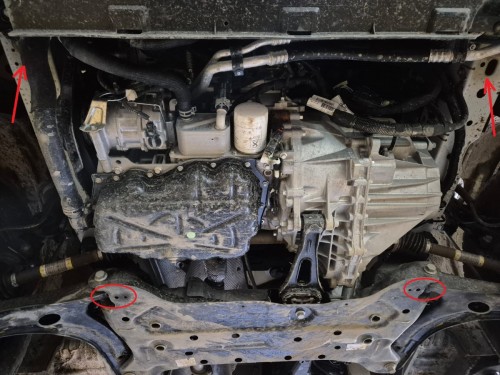 Aluminiowa płyta pod silnik Ford Transit Custom - FWD (2020-2023)