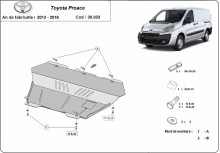 Stalowa płyta pod silnik Toyota Proace (2013-2016)