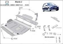 Stalowa płyta pod silnik Mazda 2 (2003-2007)