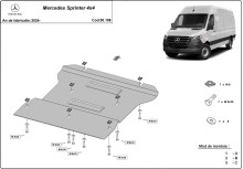 Stalowa płyta pod skrzynię biegów Mercedes Sprinter 4x4 (2024-2026)