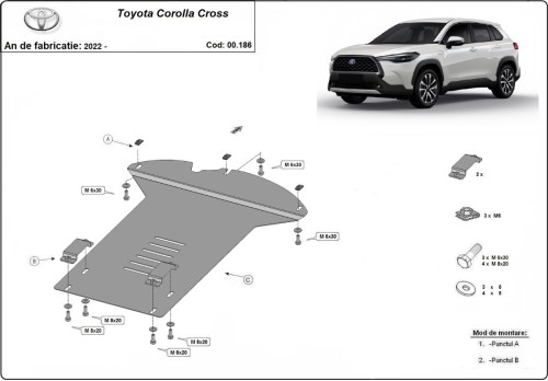 Stalowa płyta pod katalizator Toyota Corolla Cross (2022-2026)