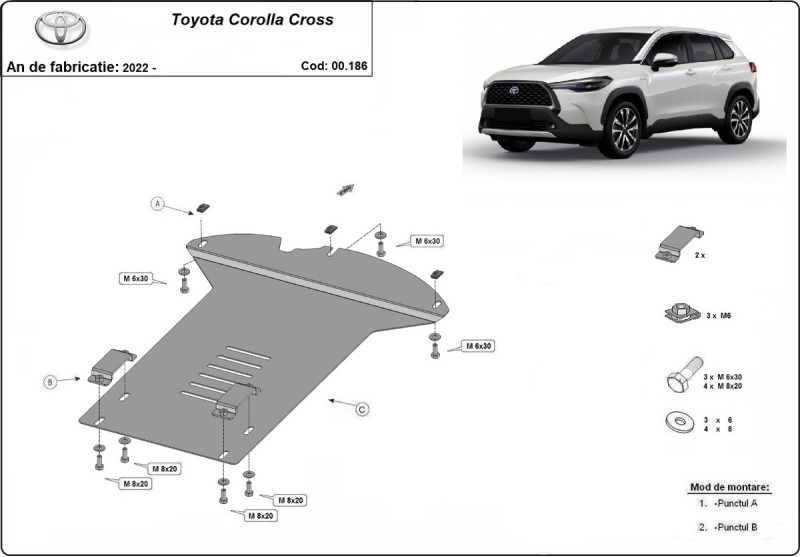 Stalowa płyta pod katalizator Toyota Corolla Cross (2022-2026)