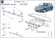 Stalowa płyta pod silnik Fiat Punto (1993-1999)