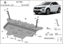 Stalowa płyta pod silnik Volkswagen T-Roc - automatyczna skrzynia biegów (2017-2026)