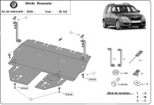 Stalowa płyta pod silnik Skoda Roomster (2006-2015)