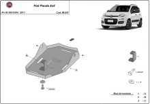 Stalowa płyta pod dyferencjał Fiat Panda 4x4 (2011-2026)