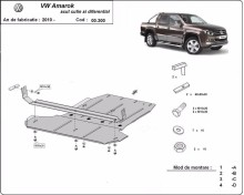 Stalowa płyta pod skrzynię biegów i reduktor Volkswagen Amarok (2010-2022)