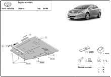Stalowa płyta pod silnik Toyota Avensis (2008-2018)