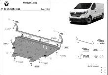 Stalowa płyta pod silnik Renault Trafic (2022-2026)