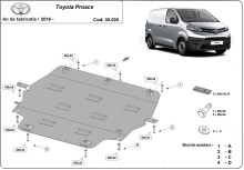 Stalowa płyta pod silnik Toyota Proace (2016-2026)