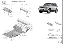 Stalowa płyta pod silnik Toyota Land Cruiser J120 (2002-2009)