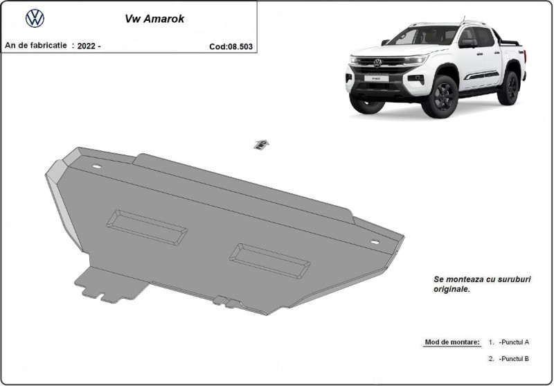 Stalowa płyta pod chłodnicę Volkswagen Amarok (2022-2026)