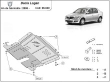 Stalowa płyta pod silnik Dacia Logan 1 (2005-2012)