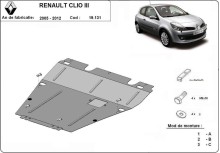 Stalowa płyta pod silnik Renault Clio 3 (2005-2012)