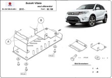 Aluminiowa płyta pod dyferencjał Suzuki Vitara (2013-2025)