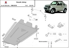Stalowa płyta pod skrzynię biegów i reduktor Suzuki Jimny (1998-2018)