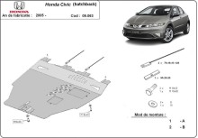 Stalowa płyta pod silnik Honda Civic (hayon) (2005-2015)