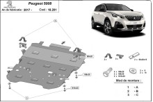 Stalowa płyta pod silnik Peugeot 5008 (2017-2026)
