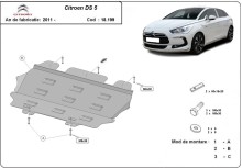 Stalowa płyta pod silnik Citroen DS5 (2011-2018)