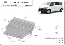 Stalowa płyta pod silnik Volkswagen Transporter T6.1 Caravelle (2019-2022)
