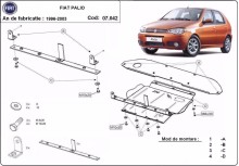 Stalowa płyta pod silnik Fiat Palio (1996-2003)