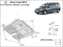 Stalowa płyta pod silnik Dacia Logan 1 MCV (2005-2012)
