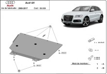 Stalowa płyta pod skrzynię biegów Audi Q5 (2008-2017)