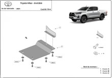 Aluminiowa płyta pod DPF Toyota Hilux (2021-2026)