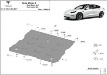 Aluminiowa płyta pod silnik elektrycznego Tesla Model 3 AWD (2017-2026)