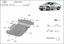 Stalowa płyta pod katalizator Toyota Corolla (2007-2012)
