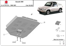 Stalowa płyta pod skrzynię biegów Suzuki X90 (1988-1999)