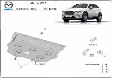 Stalowa płyta pod silnik Mazda CX3 (2015-2026)