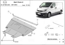 Stalowa płyta pod silnik Opel Vivaro (2011-2014)