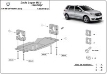 Stalowa płyta pod EGR System Start-Stop Dacia Logan MCV (2012-2020)