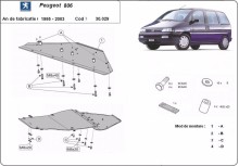 Stalowa płyta pod silnik Peugeot 806 (1995-2003)